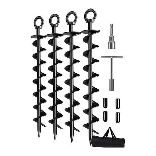 Spiral ground screw anchors - ground, 4
