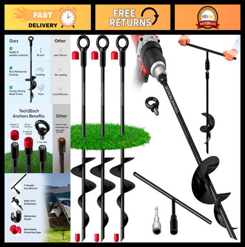 Heavy duty ground anchor kit - duty,
