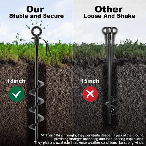 Ground anchors heavy - ground, tent